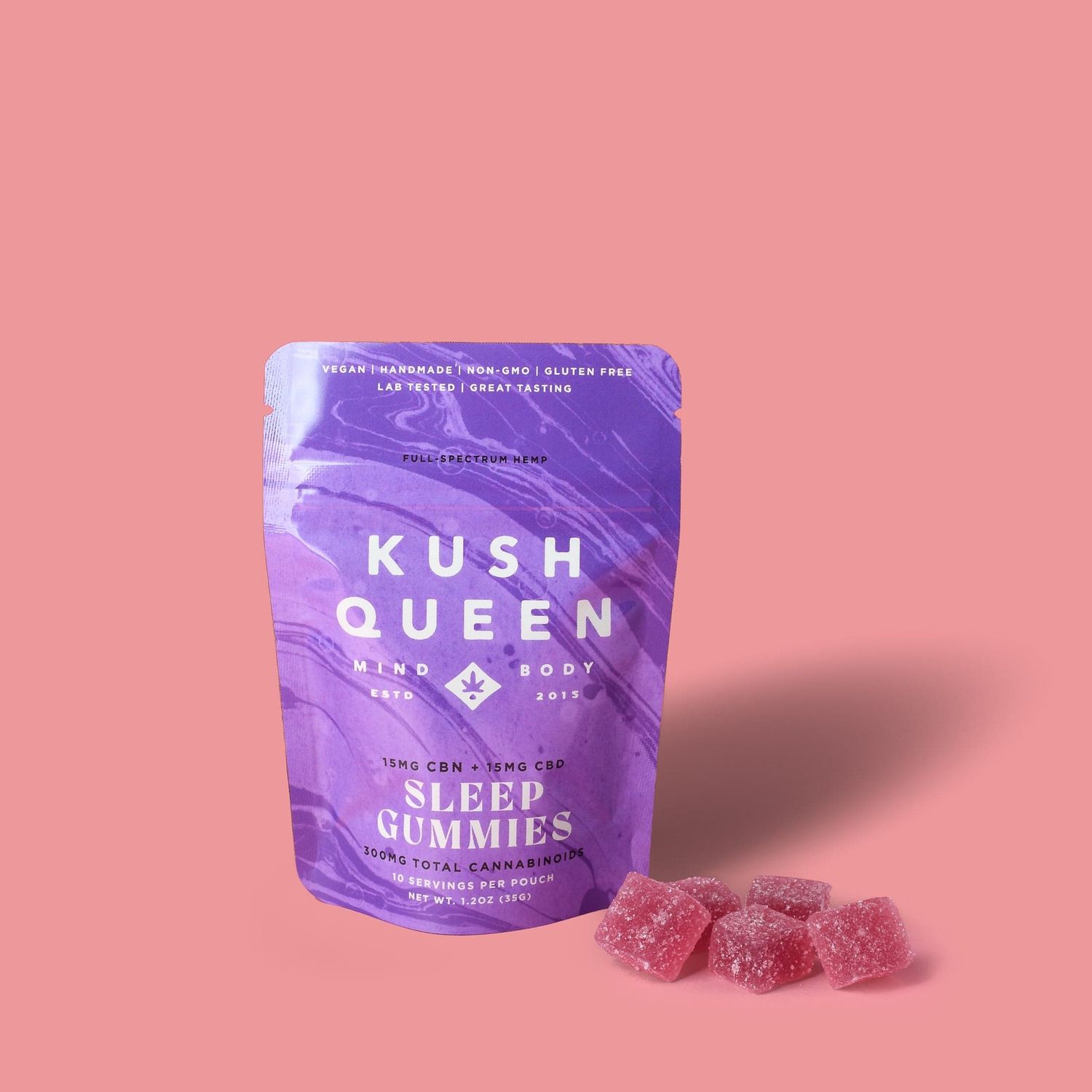 Kush Queen - Sleep Gummies 15mg CBN + 15mg CBD - 30 Pack