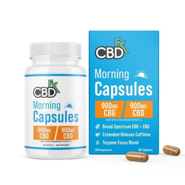 CBD fx Capsules, Size: CBD+CBG Morning 900mg -60 Capsules
