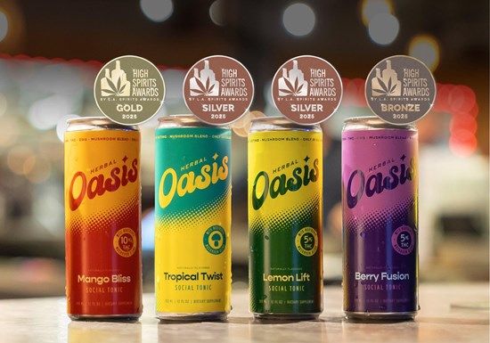 Herbal Oasis Social Tonic, Attribute: Tropical Twist with Nootropic Mushroom Blend