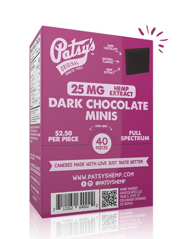 Patsy’s CBD Dark Chocolate Minis 25mg