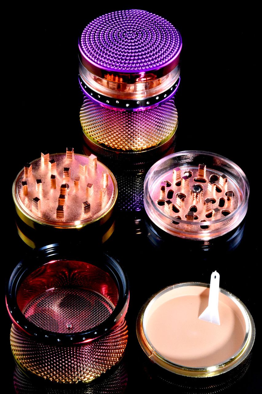 Rhine-Stoned Multicolor Window Grinder - 63mm, 4 Part
