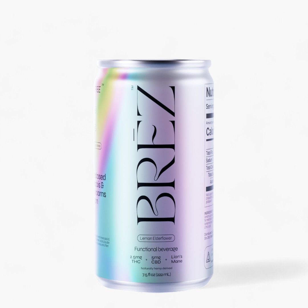 BRĒZ Drinks - Microdosed Cannabis &amp; Mushrooms, Attribute: 7.5oz - 2.5mg THC - 5mg CBD