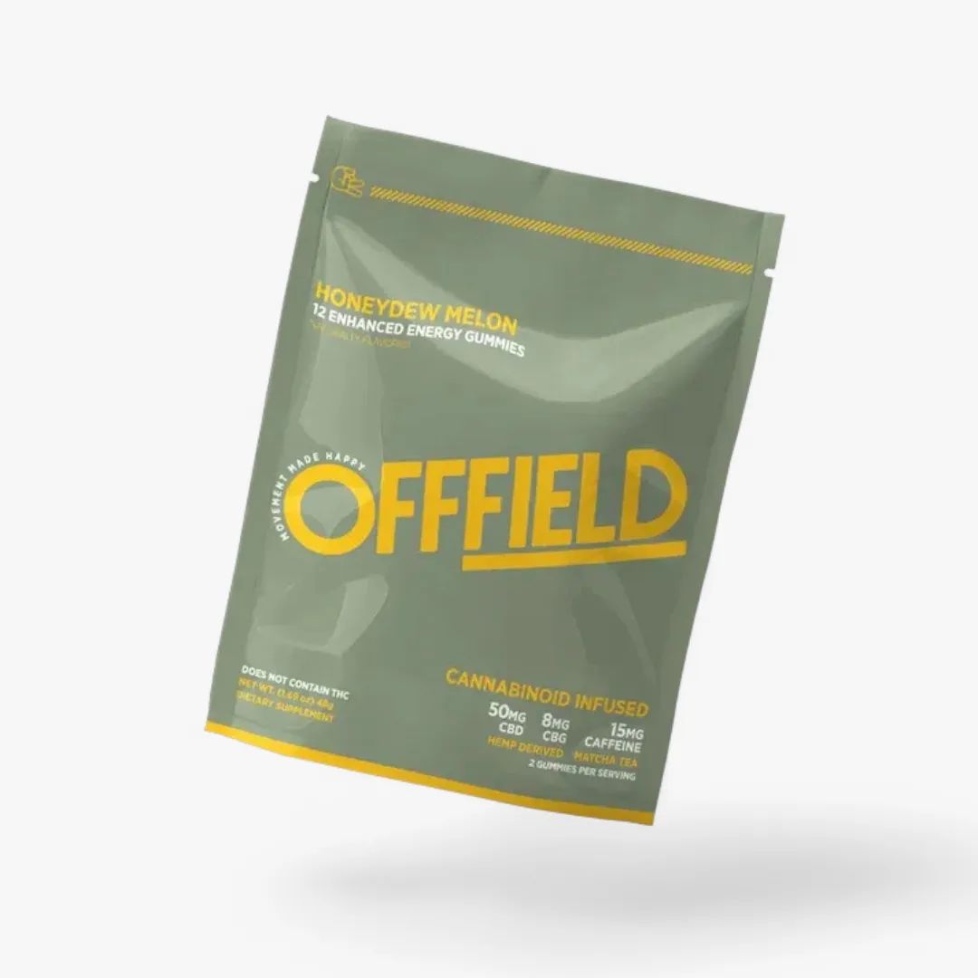 Offield Enhanced Energy Gummies - CBD + CBG + Caffeine, Attribute: Honey Dew - Matcha