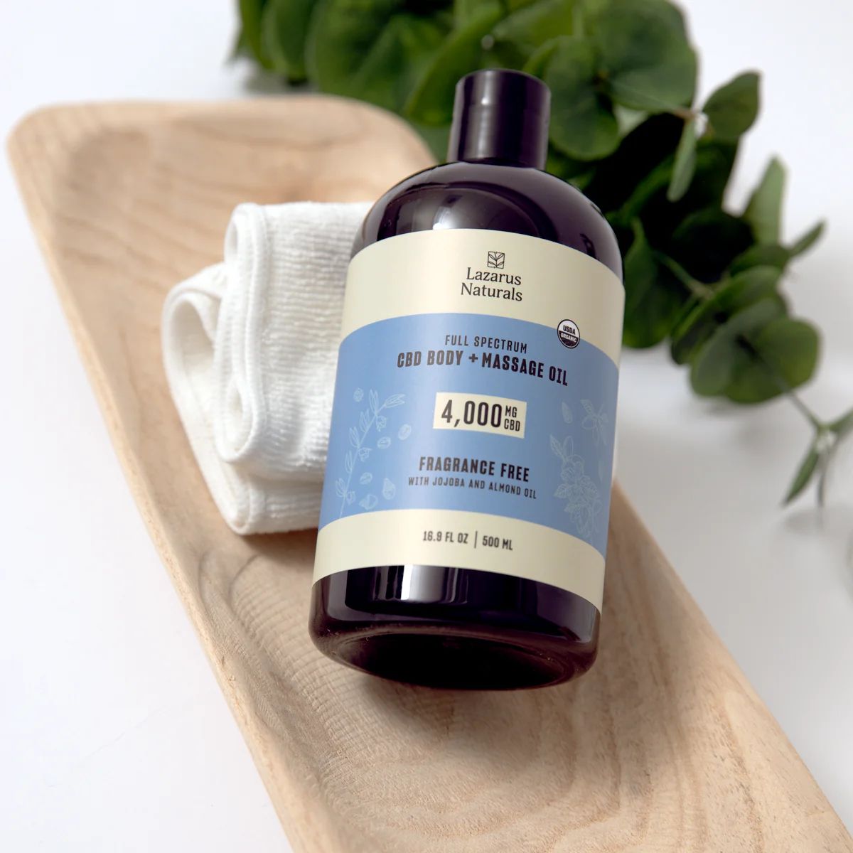 Lazarus Naturals CBD Massage Oil, Size: 4000mg