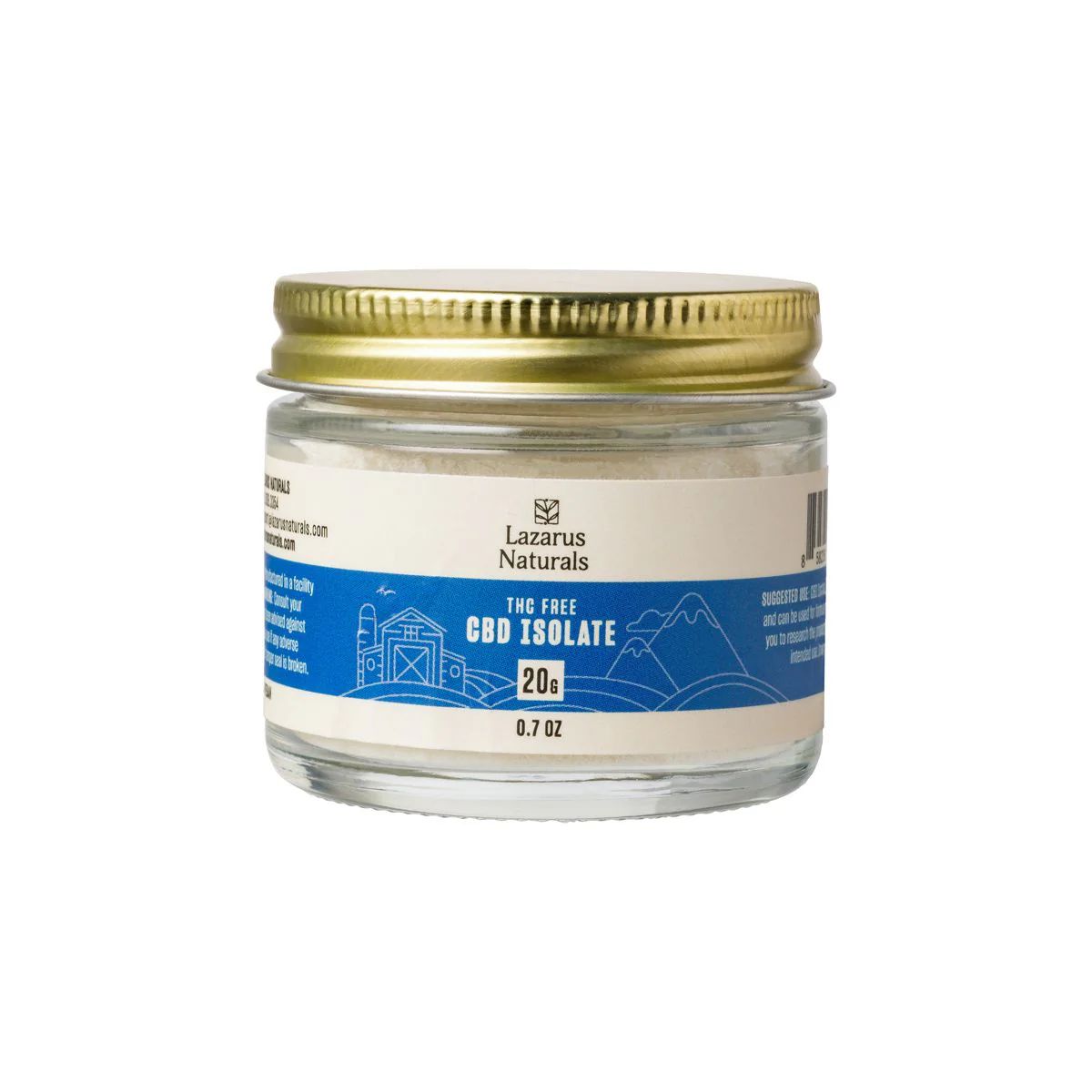 Lazarus Naturals CBD Isolate Powder, Size: 5g