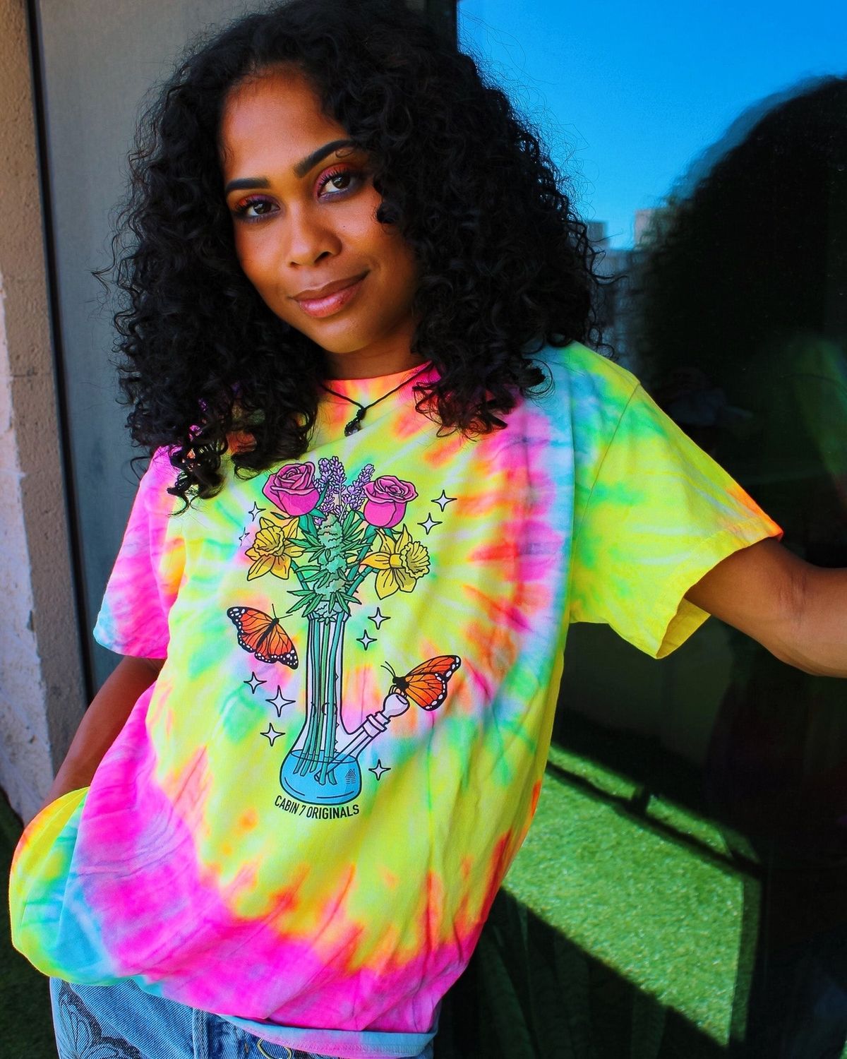 Bong Bouquet Tie-Dye Shirt, Size: Medium