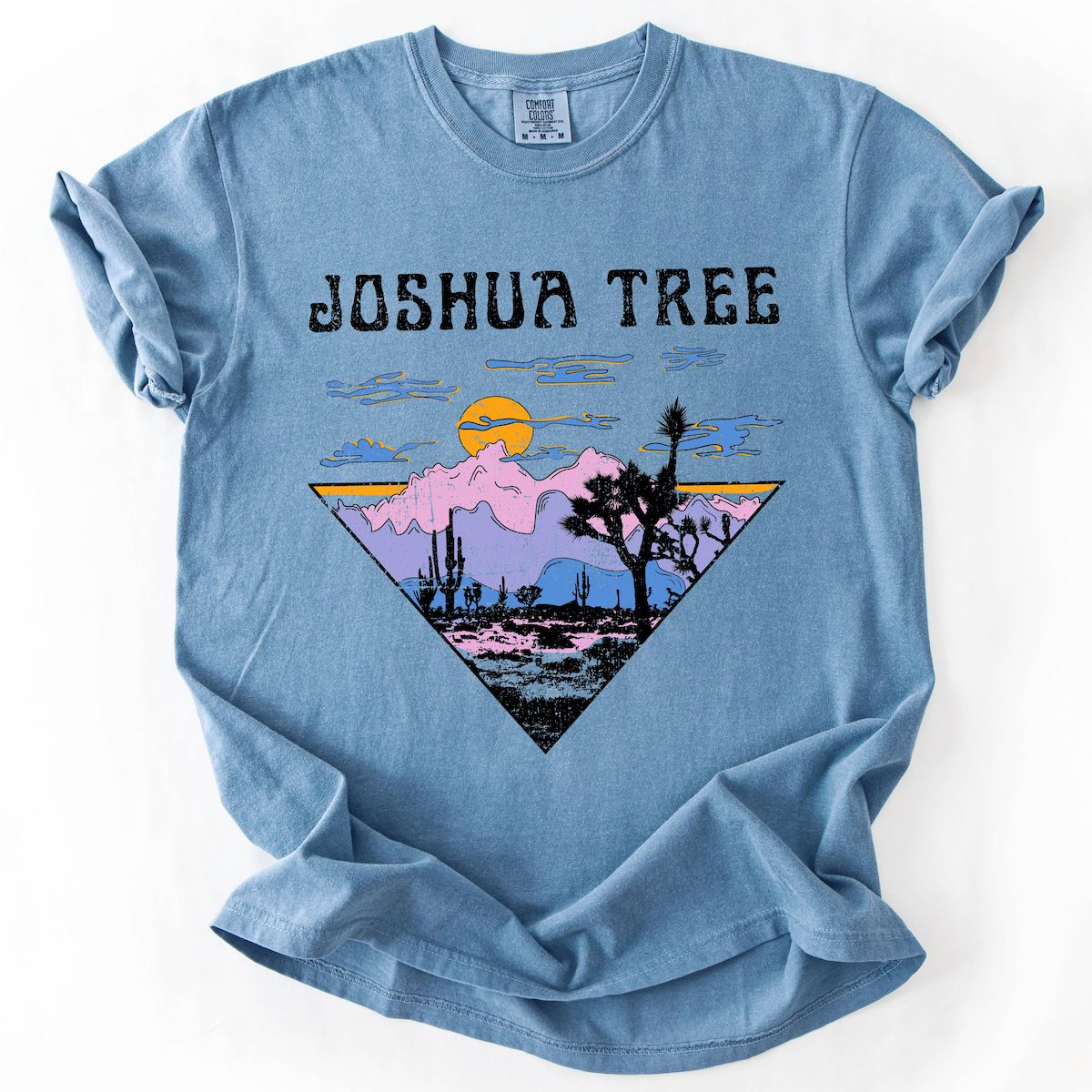 Joshua Tree Retro Tee - Blue Jean