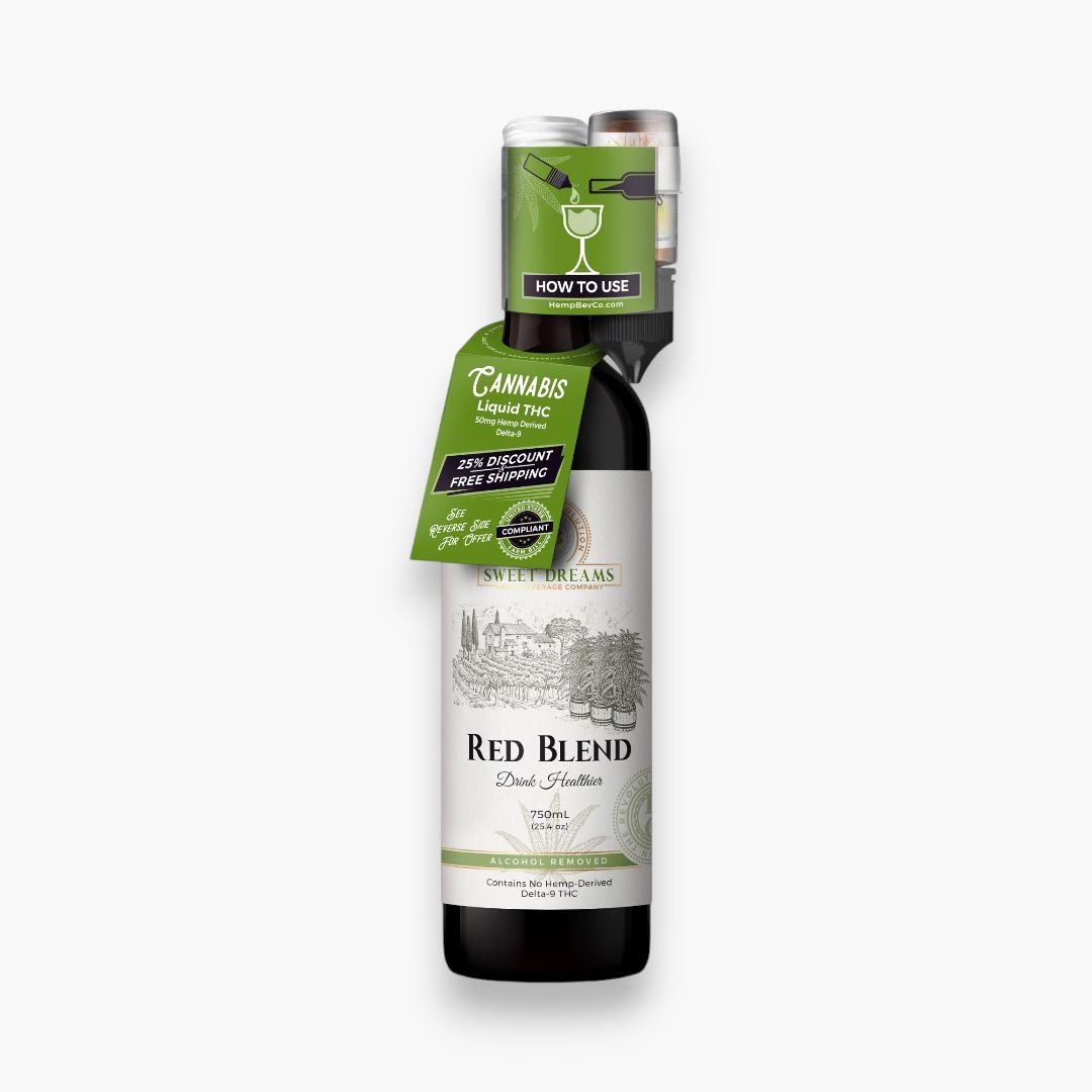 Red Blend Non-Alcoholic Wine 50mg THC