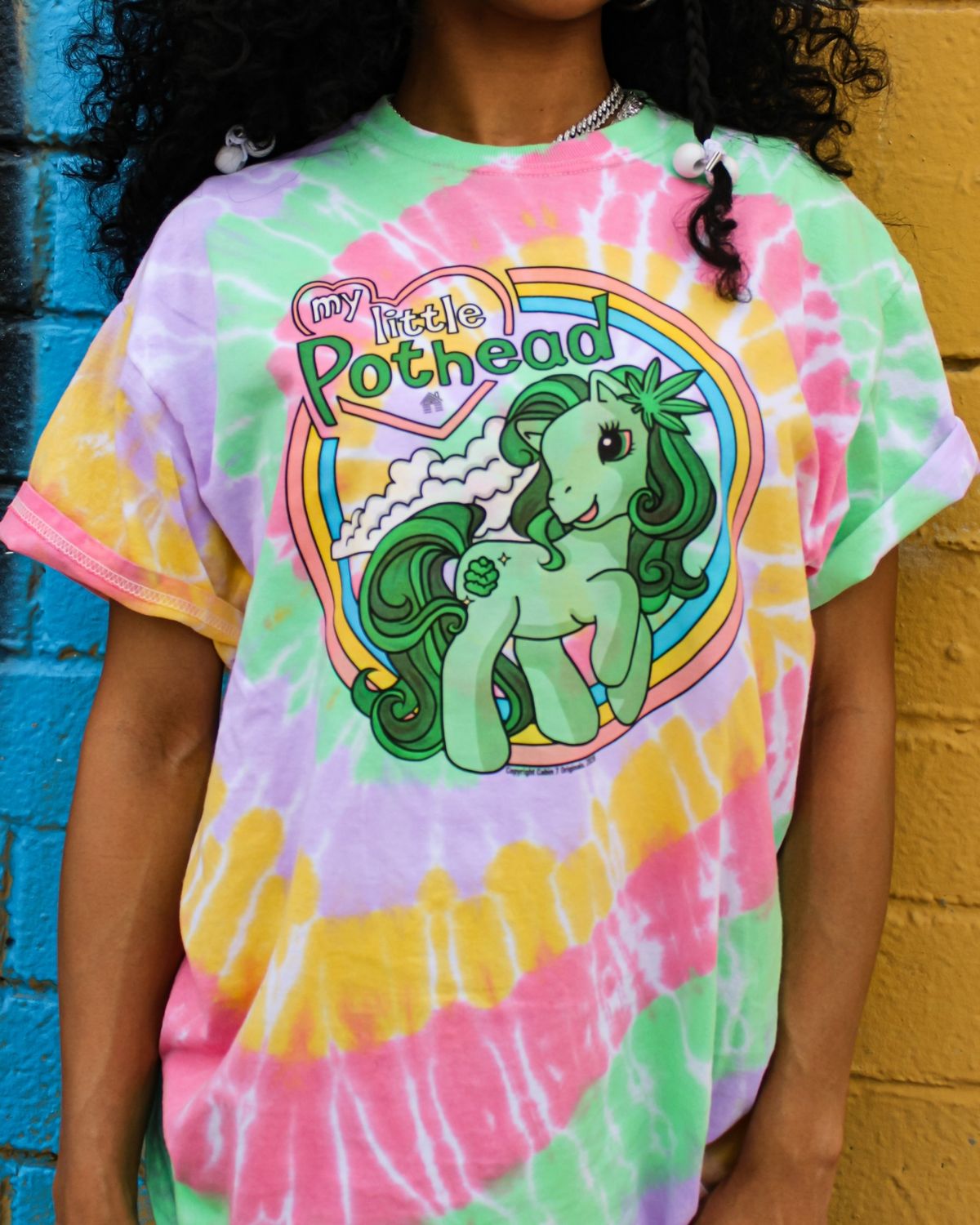 Stoney Pony Tie Dye T-Shirt - "Ribbon Candy" - Medium