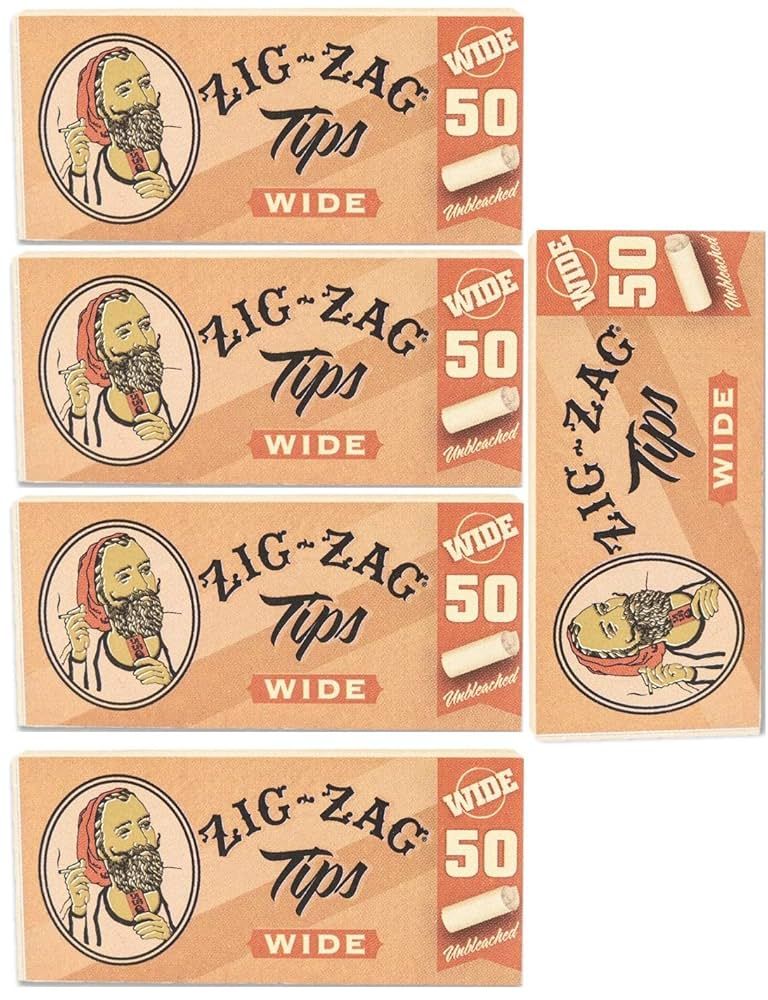 Zig Zag Tips, Attribute: Wide Unbleached Rolling Tips