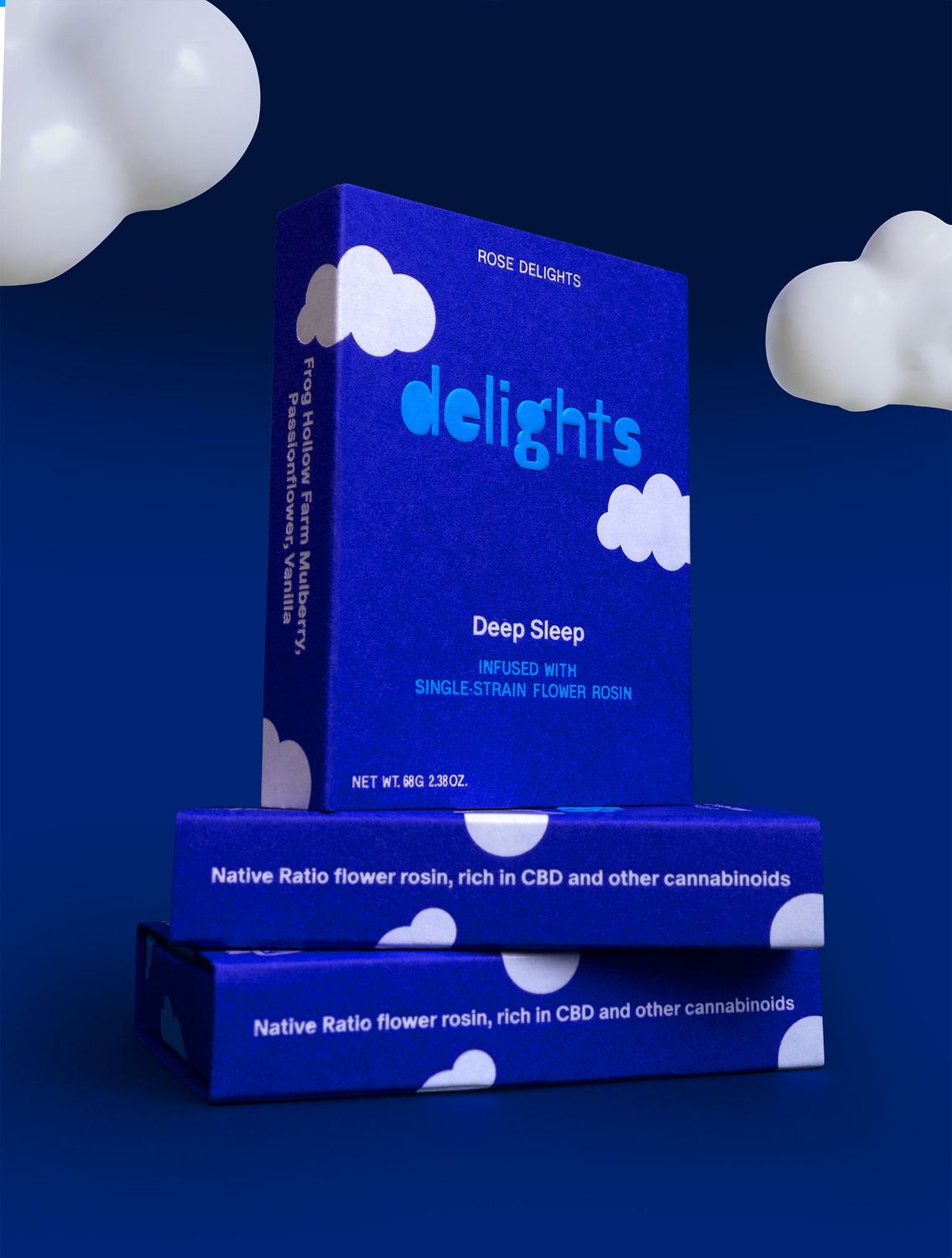 Rose Delights CBD Flower Rosin Gummies, Attribute: CBN