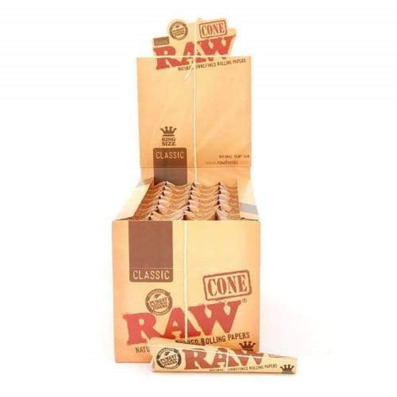 RAW Cone - King Size Unrefined -  3 Pack
