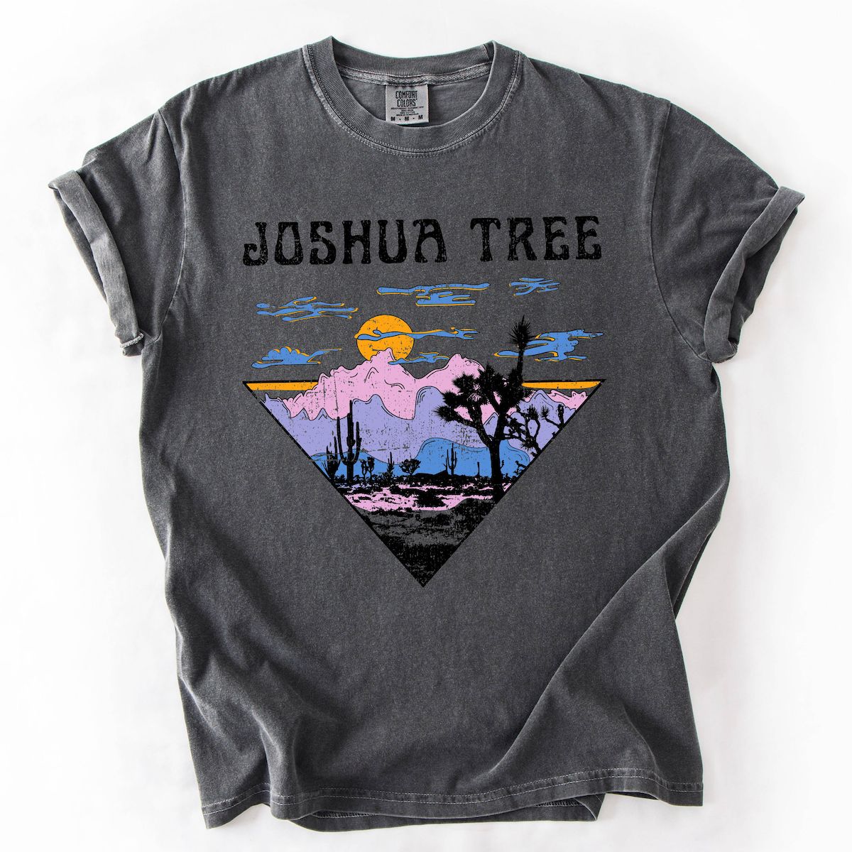 Joshua Tree Retro Tee - Pepper Color, Size: Medium