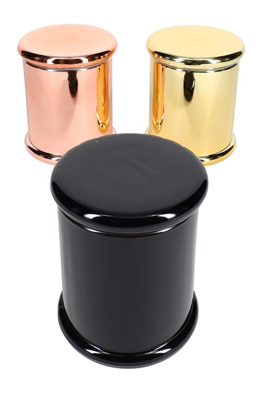 Metallic Glass Stash Jar