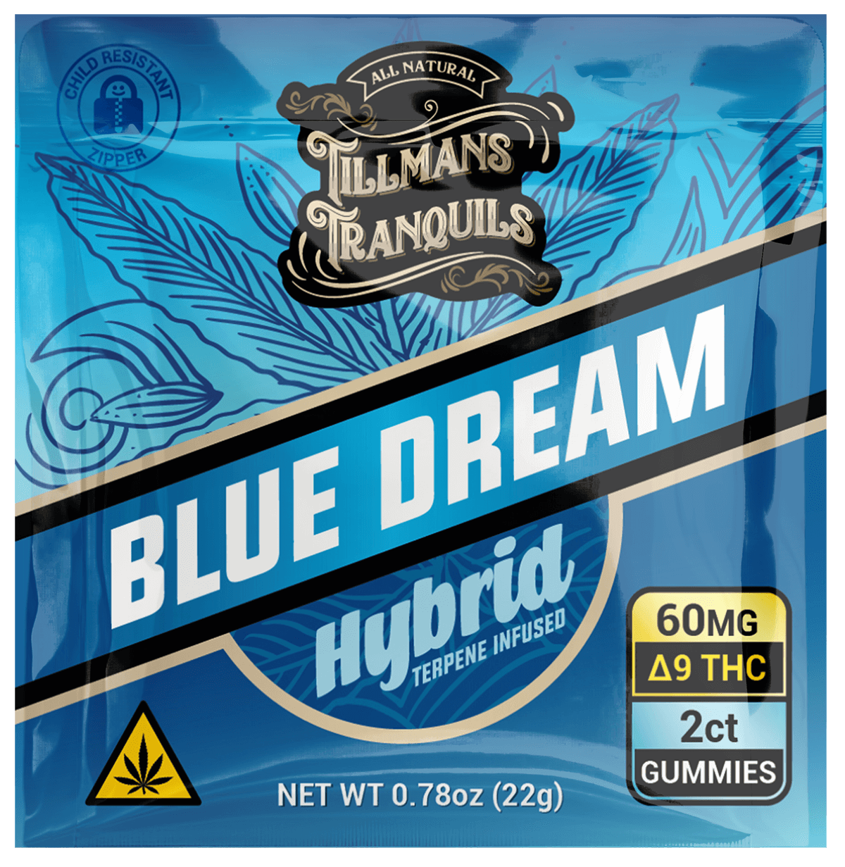 Tillman's Tranquils 2-Pack THC Gummies, Attribute: Blue Dream