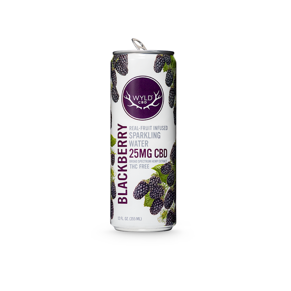 Wyld CBD Sparkling Beverages Wyld CBD Sparkling Beverages, Attribute: Blackberry 50mg CBD