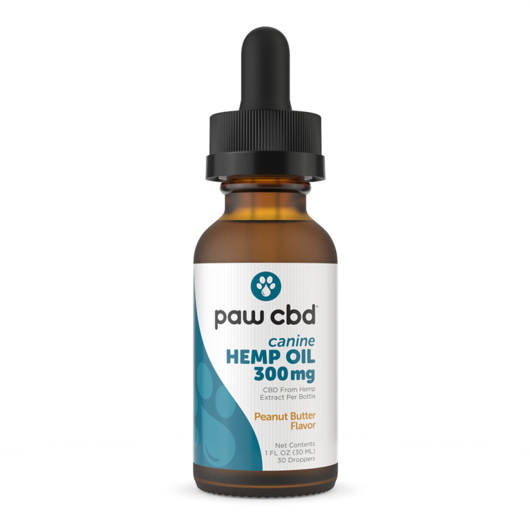 Paw CBD Oil Tincture for Dogs - Peanut Butter, Size: 300mg