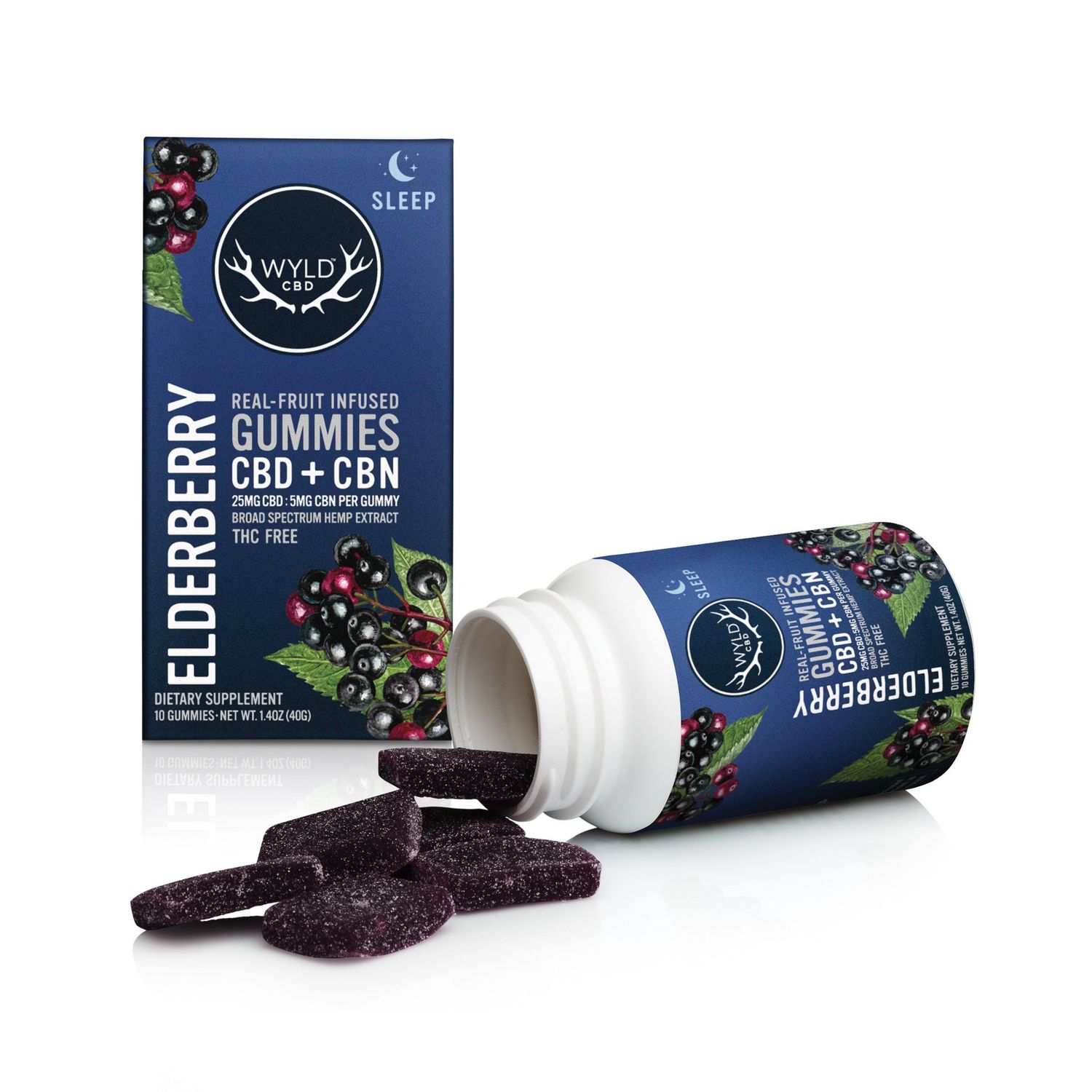 Wyld - Elderberry + CBN Gummies, Size: 500 mg