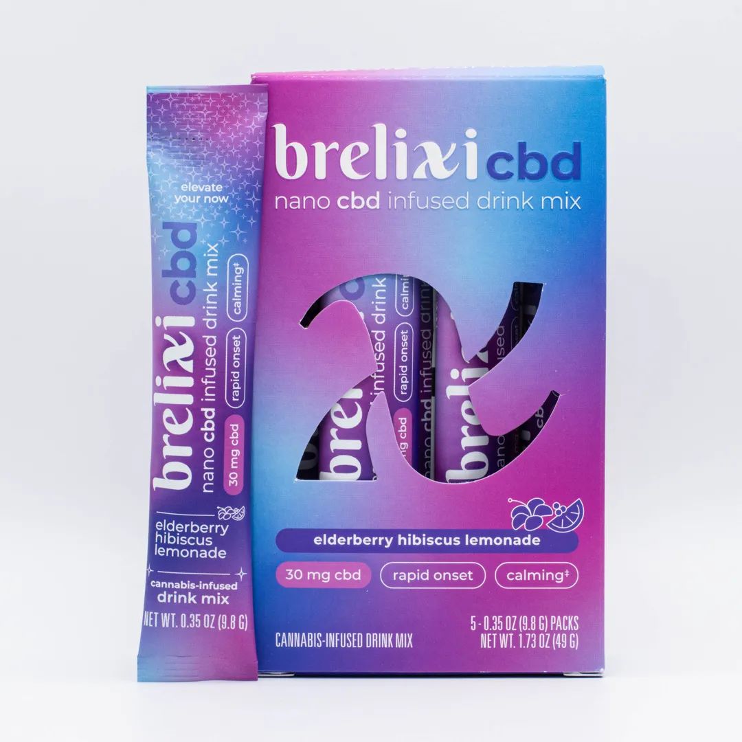 Brelixi Nano CBD Powder, Attribute: elderberry + hibiscus cbd lemonade 5 PACK