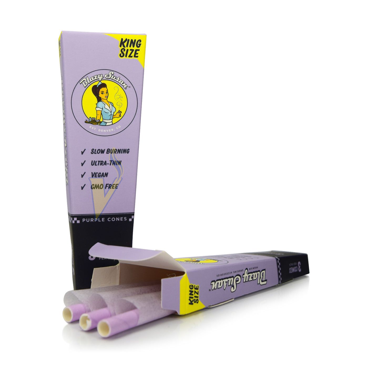 Blazy Susan - Cones 20 Pack King Size, Colour: Purple