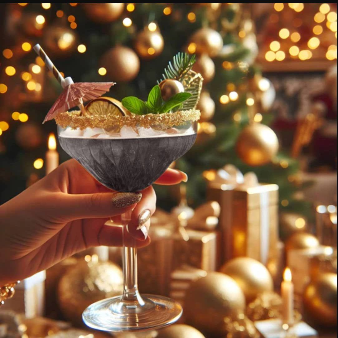 Drink Glitter Bombs For Cocktails, Mocktails & Soda, Attribute: Black