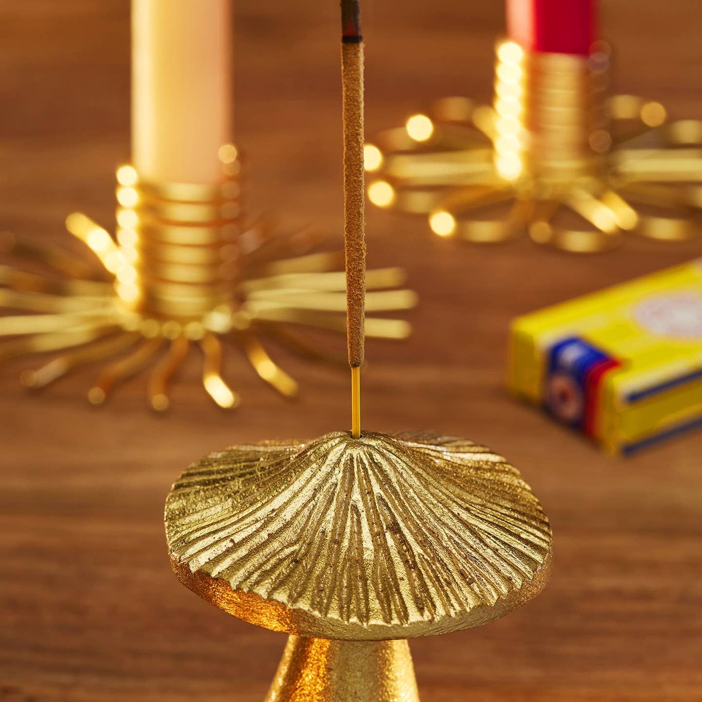Namaste Incense Holders Namaste Incense Holders, Attribute: Brass Mushroom