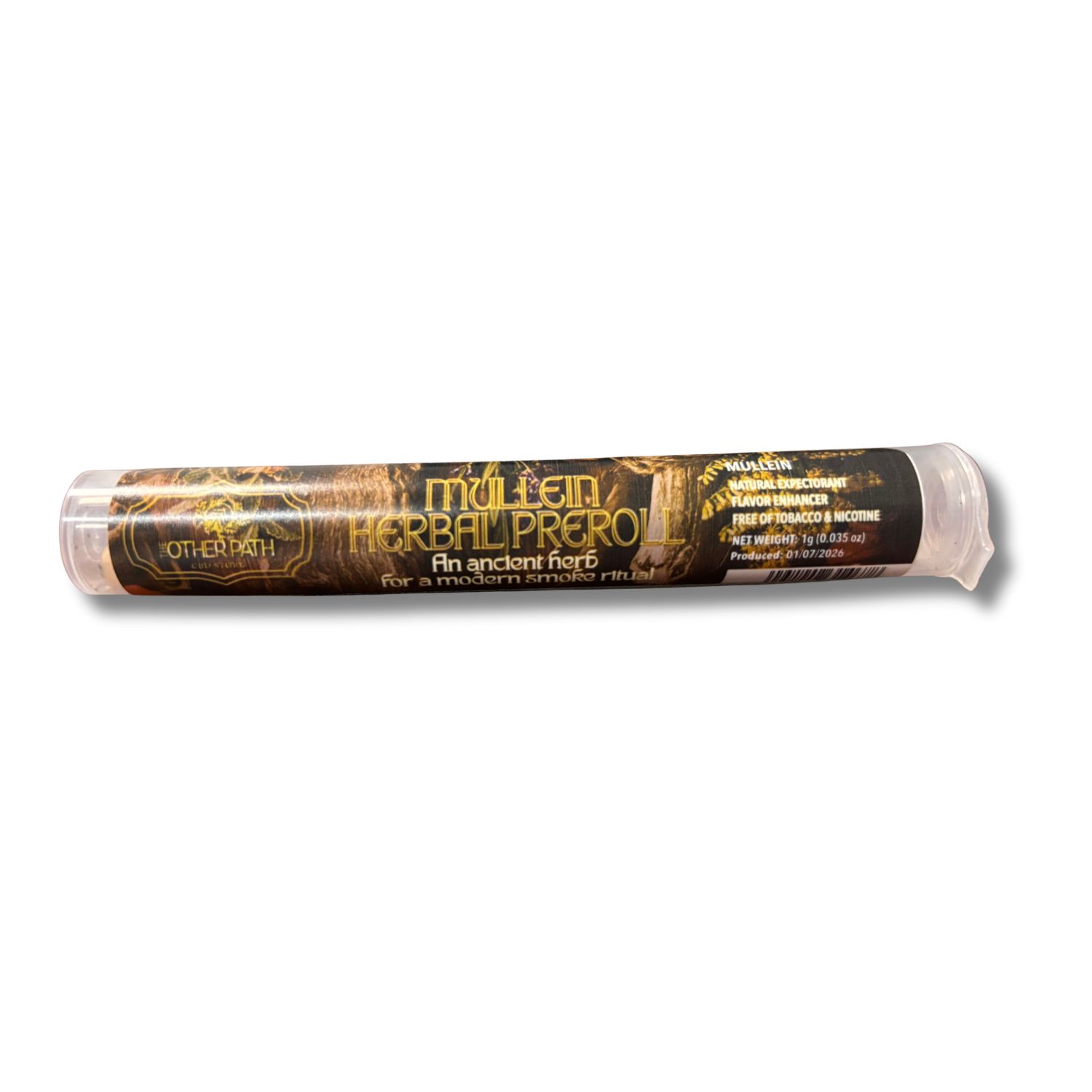 Herbal Prerolls - No CBD or THC, Material: Mullein