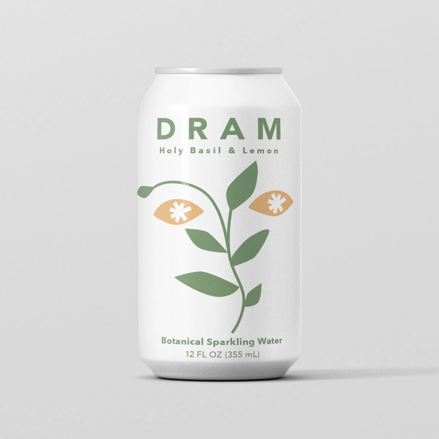 Dram Botanical Sparkling Water, Flavor: Holy Basil &amp; Lemon