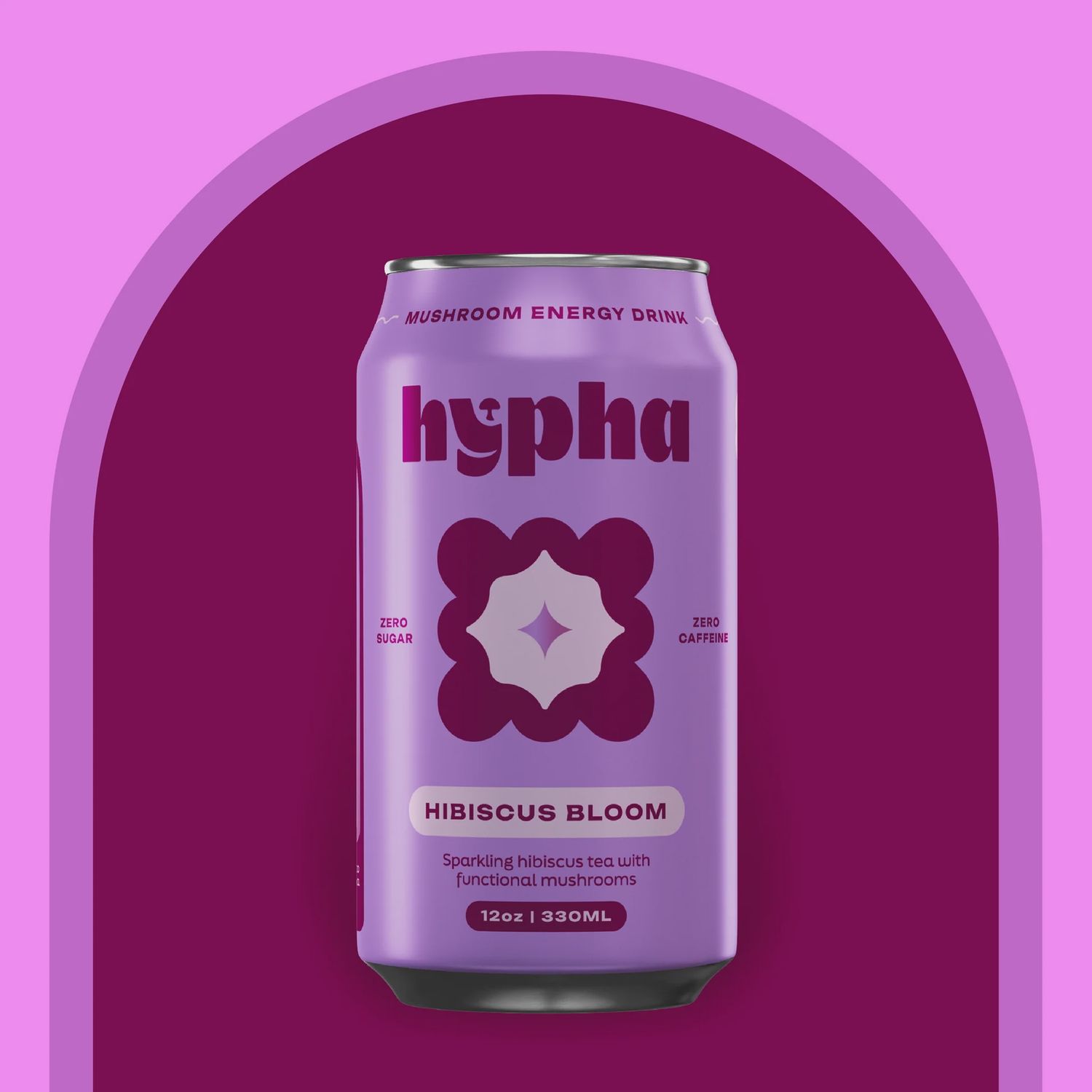 Hypha Mushroom Energy Drink, Flavor: Hibiscus Bloom