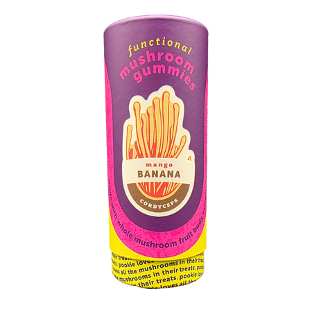 Pookie Functional Mushroom Gummies, Attribute: Cordyceps - Mango Banana 40ct