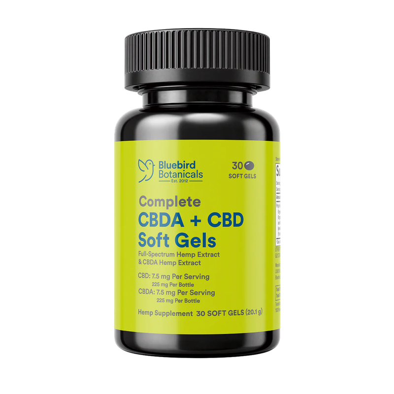 Bluebird Botanicals Complete CBDA + CBD Oil Soft Gels