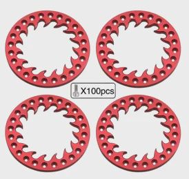 1.9 Beadlock Ring, Sharktooth, Red