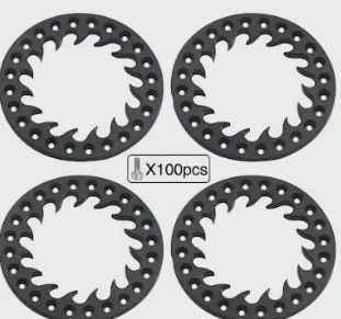 1.9 Beadlock Ring, Sharktooth, Black