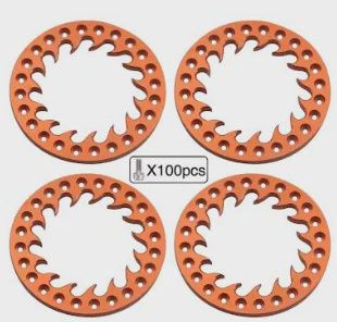 1.9 Beadlock Ring, Sharktooth, Orange