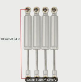 Shocks, 100 mm, Silver, 4 pc.