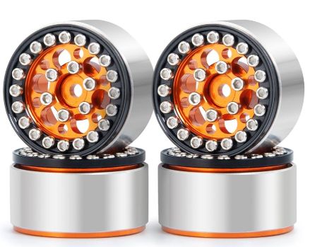 1.0 Alloy Beadlock Wheel, Orange, 4 pc.
