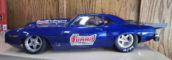 Losi 10th scale Summit  Drag Car, Camaro, w/Battery &amp; Controller -BLUE.  Like NEW