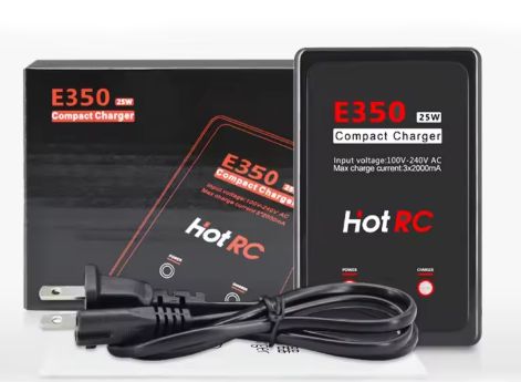Hot RC E350 RC Lipo Charger 25W Balance Charger Input Voltage 100V-240V For 2-3S 7.4V 11.1V Lipo Battery Fast Charging Charger (USED)