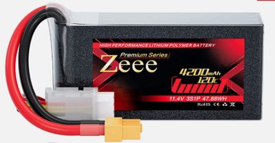 3S Battery LIPO, 4200mAh 11.4V 120C