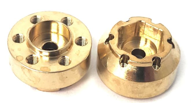 DLux Fab Brass Wheels Hubs, 2mm