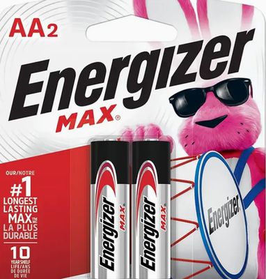Controller Batteries, AA, Energizer, 2 pack.