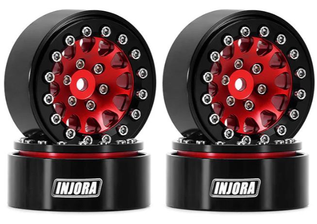 INJORA 1.3&quot; Aluminium Beadlock Wheels for 1/24 1/18 RC Crawler