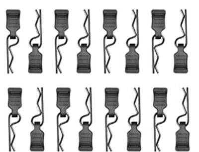 HobbyPark 50pcs Universal 1/16 1/18 RC Body Clips with Pull Tabs