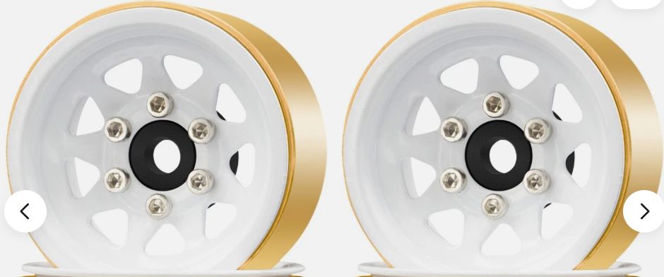 1.0 Beadlock Wheels with Brass Ring 1.0 Wheels for 1/18 TRX4M 1/24 SCX24 (Black)