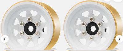 1.0 Beadlock Wheels with Brass Ring 1.0 Wheels for 1/18 TRX4M 1/24 SCX24 (Black)