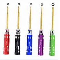 Hex Drive Screwdriver Set 2mm/1.5mm/1.3mm/1.27mm/.9mm for RC Car 1/14th Axial inc. small cross wrench