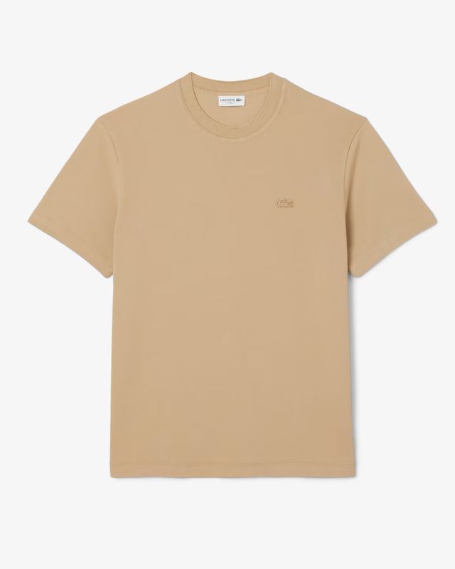 Lacost- T-shirt Petit Piqué col côtelé - Beige