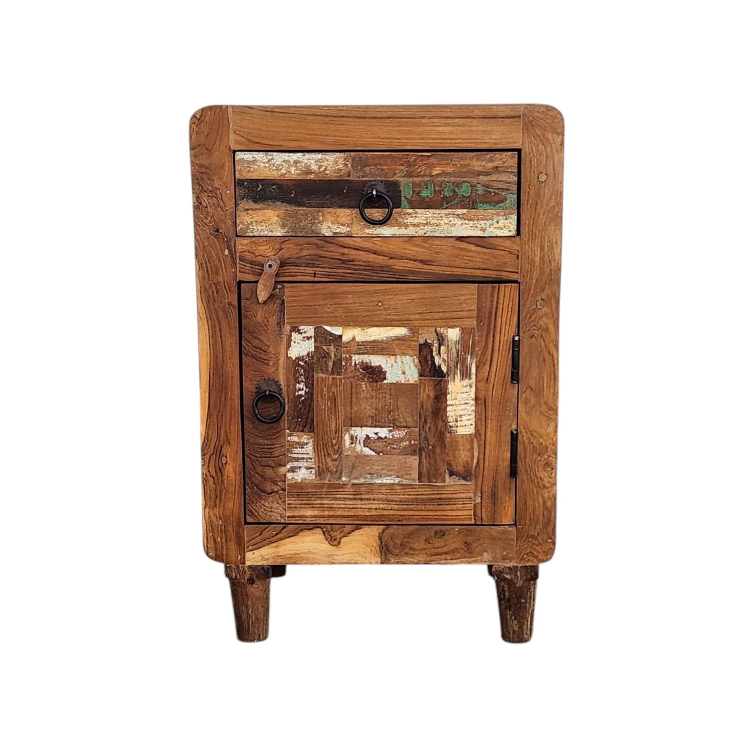 Szafka nocna z drewna mango/recykling