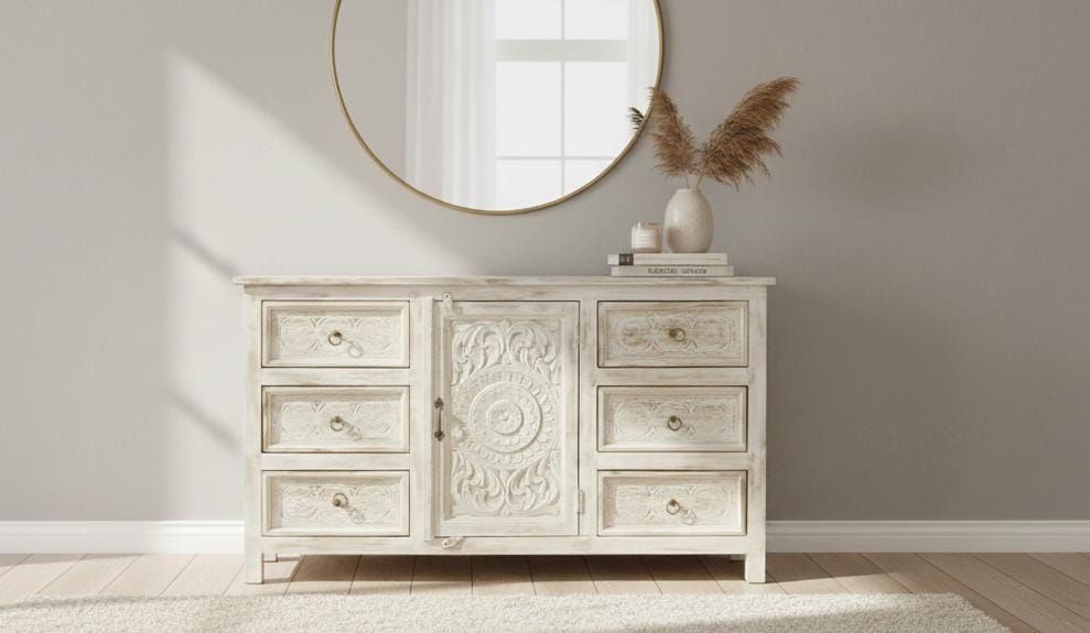 Komoda z litego drewna mango