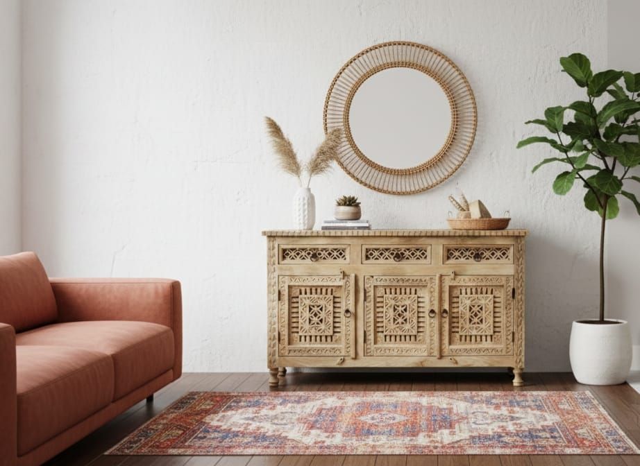 Komoda z litego drewna mango